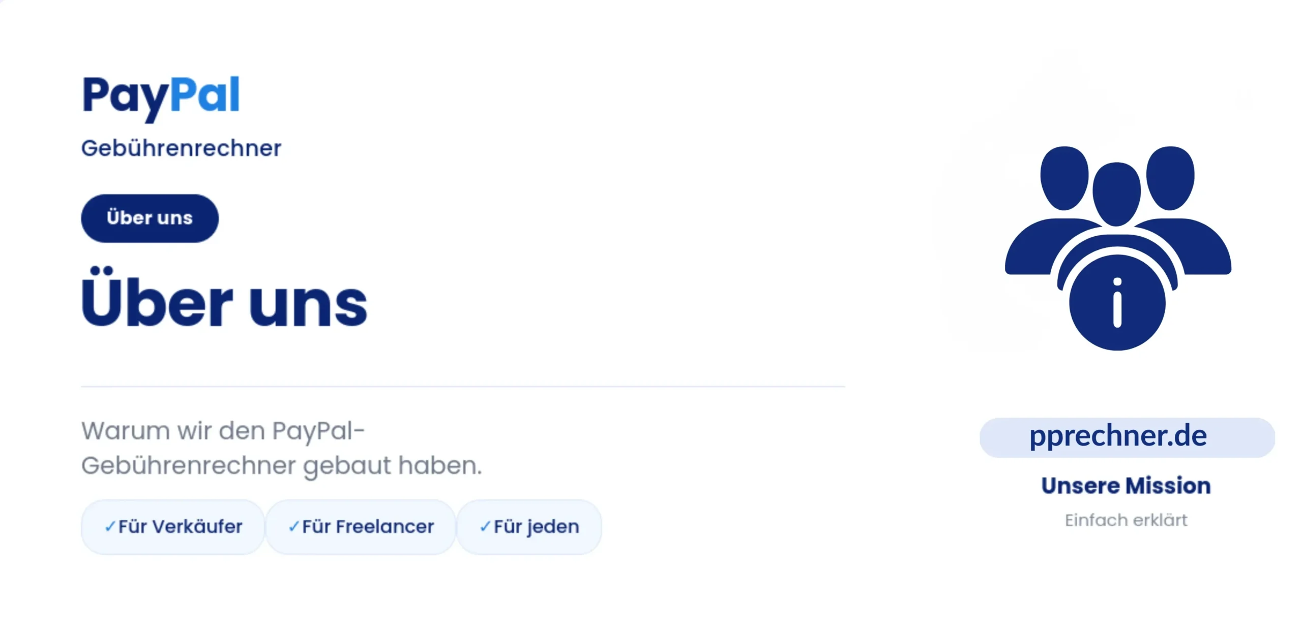 Über uns Seite mit Informationen über unser Unternehmen
